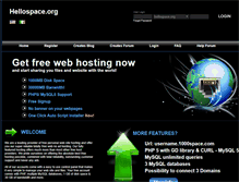 Tablet Screenshot of hellospace.org